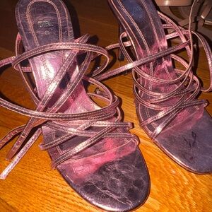 Zara shiny pink heels